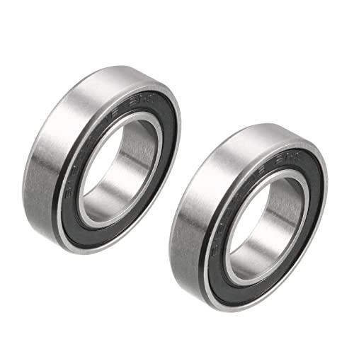 PATIKIL 16mm x 28mm x 7mm Cuscinetti a Sfere a Gola Profonda, 2 Pezzi Acciaio al Cromo 6902-2RS