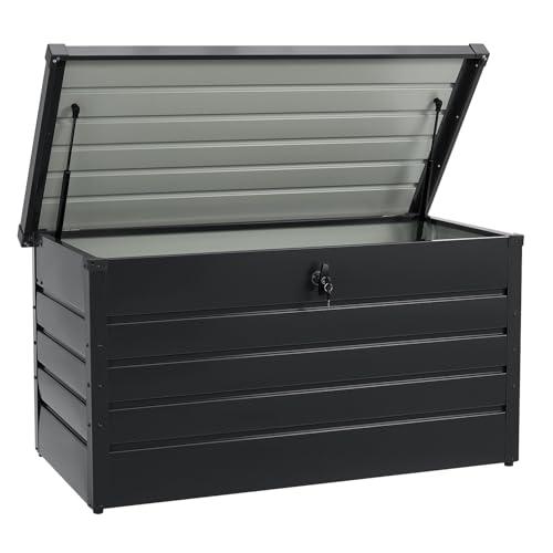 Cassapanca da Giardino in Metallo Juskys Limani 380L Antracite