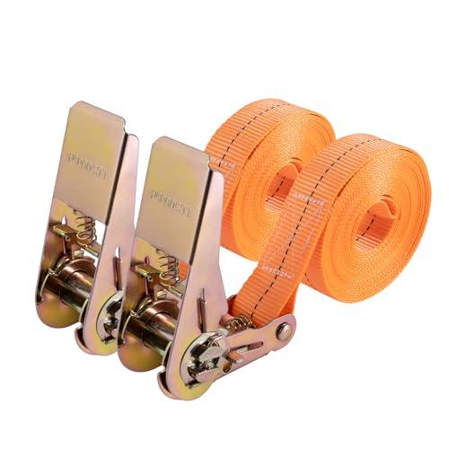 Cinghie di serraggio con cricchetto (2 pezzi) - 4 metri, 800 kg