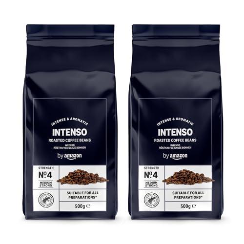 by Amazon Caffè Intenso in chicchi, 1kg - Tostatura chiara, Miscela Arabica e Robusta