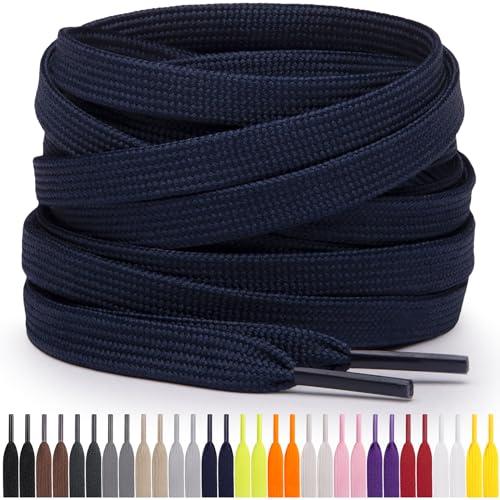 Lacci Piatti Blu Navy Miscly per Scarpe Sportive - 114 cm