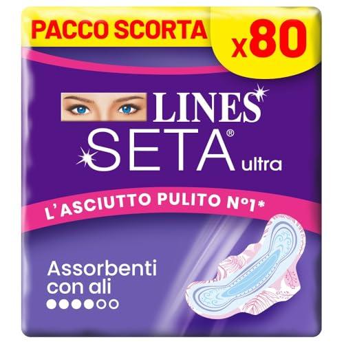 Lines Seta Ultra Assorbenti Ultra Giorno con Ali - Pacco Scorta 80 Pezzi
