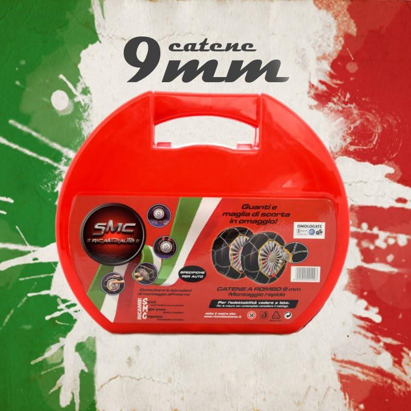 Catene da Neve Omologate SMC 9mm per Pneumatici 205/55 R17