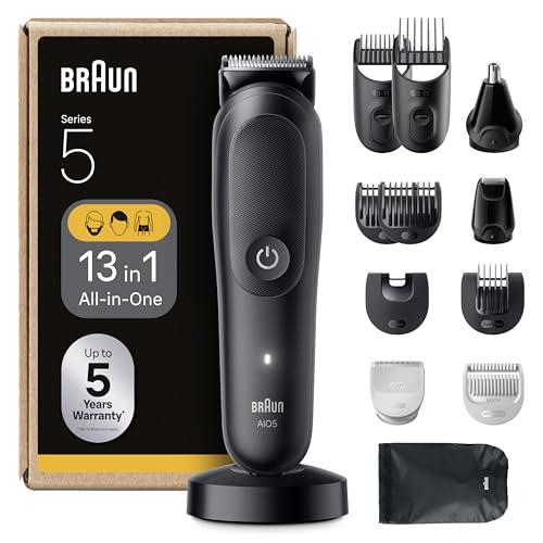 Braun Rifinitore All-in-One Series 5 AIO5565, Rasoio Elettrico Barba e Capelli 13 in 1