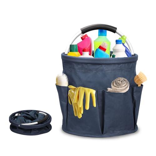 Cesto Portaoggetti Pieghevole per Prodotti di Pulizia Mumisuto - Blu