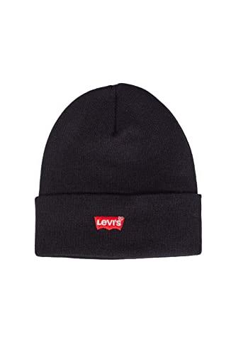 Levi's Red Batwing Embroidered Beanie, Cuffia Uomo, Nero (Regular Black), Taglia unica