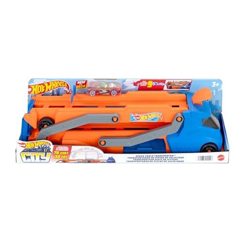 Hot Wheels - Trasportatore con Pista Super Velocità