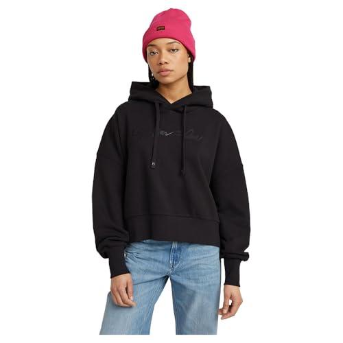 G-Star RAW G-Script Ovs Felpa con Cappuccio, Nero (Dk Black D25168-d562-6484), XS Donna