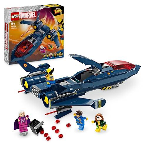 LEGO Marvel X-Jet di X-Men, Aereo Giocattolo per Bambini e Bambine da 8 Anni in su, Modellino da Costruire di Aeroplano con Minifigure di Supereroi, Regalo per Ragazzi e Ragazze 76281