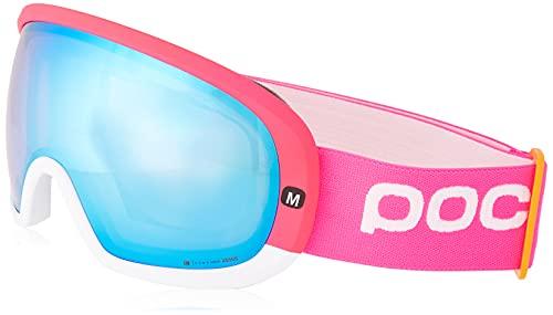 POC Fovea Mid Clarity Comp, Occhiali da Sci Unisex-Adulto, Fluorescent Orange/Spektris Blue, Taglia Unica