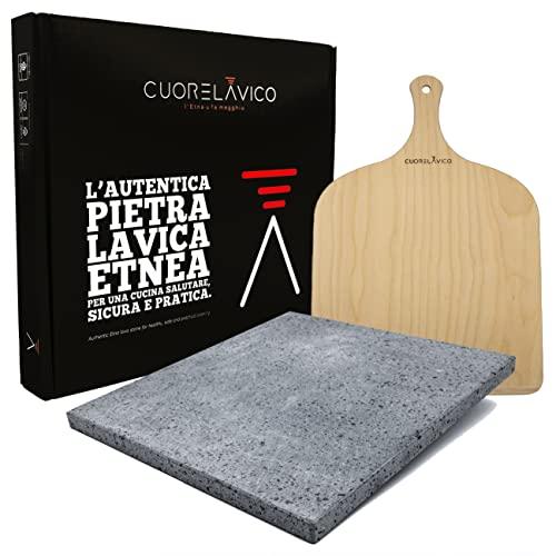 Cuore Lavico - Kit Pietra Refrattaria in Pietra Lavica Etnea con Pala