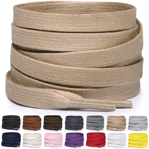 Miscly Lacci Piatti in Cotone Cerato per Stivali, Sneaker e Scarpe