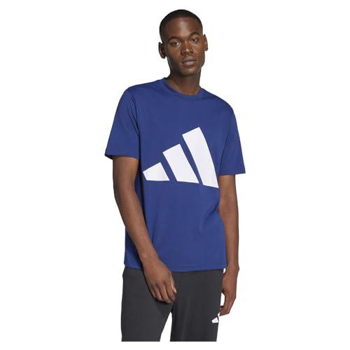 Adidas Essentials Big Logo Single Jersey Tee Blu Scuro/Bianco