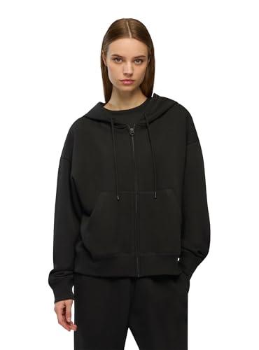 TERRANOVA Felpa Donna Oversize con Cappuccio e Zip Nera