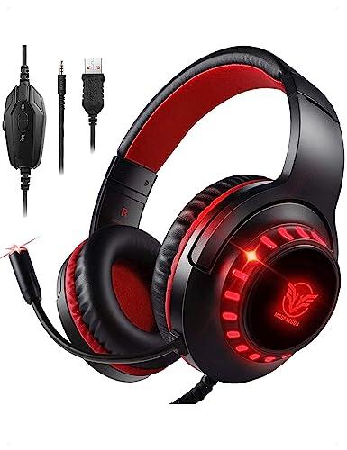 Pacrate Cuffie Gaming Rosso