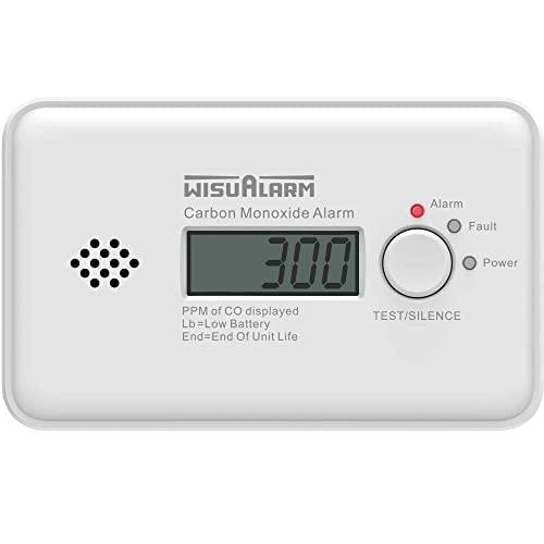 Rilevatore di monossido di carbonio con batteria da 10 anni, display LCD e allarme CO