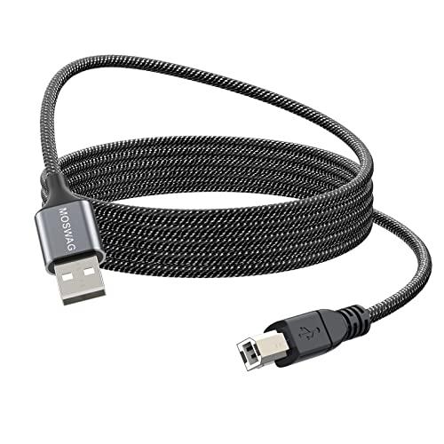 MOSWAG Cavo Stampante USB 2.0, Tipo A a Tipo B, 1 Metro, Alta Velocità