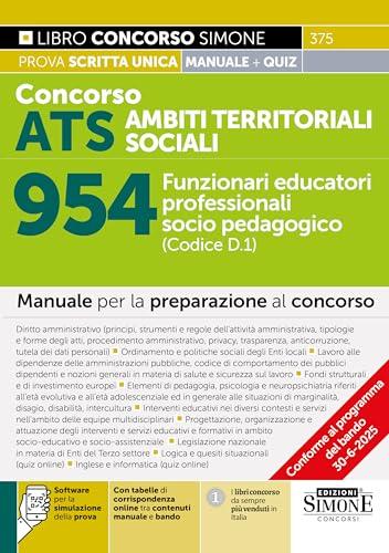 Concorso ATS - 954 Funzionari educatori professionali socio pedagogico (Codice D.1) - Manuale di preparazione