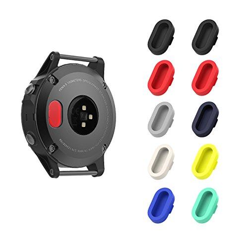 MoKo 10 Tappi Antipolvere per Garmin - Protezione Porta di Ricarica in Silicone (Colore A)