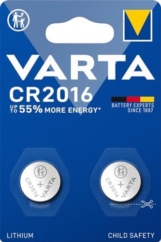 Varta CR2016 Pile a Bottone al Litio - Confezione da 10
