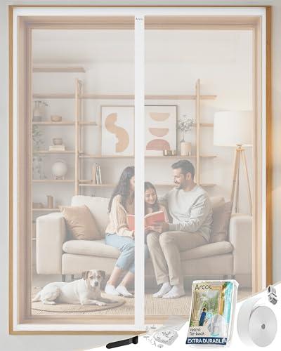 ARCOL Zanzariera Magnetica per Finestra 130x150 cm in Fibra di Vetro