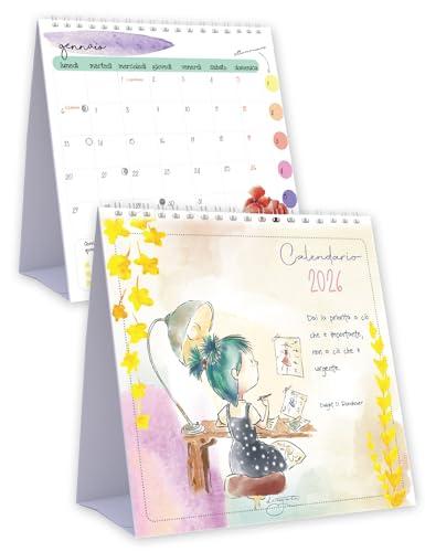 Calendario da Tavolo Disegnata Piramide Akena Anno 2026