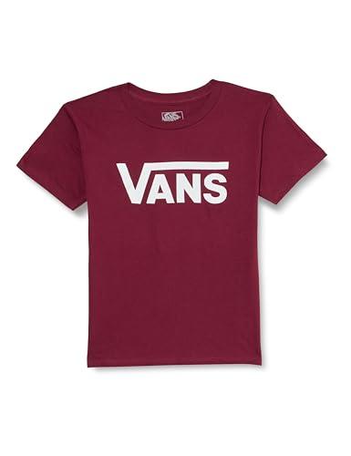 Vans Classic Drop V SS Crew Tee-b T-Shirt Bordeaux/Bianco Bambino