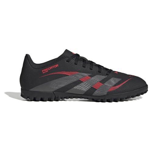 Adidas Club Turf Scarpe da Calcetto Unisex, Nero/Grigio/Rosso, Taglia 42 EU