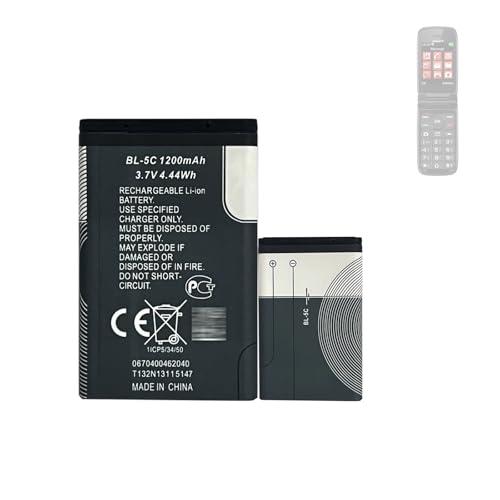 Batteria di Ricambio HIGHAKKU BL-5C Compatibile con BRONDI Magnum 4, Amico Radio, SEMPLICE, Duke S, Amico Elegant 2, FAVOLOSO, SINCERO