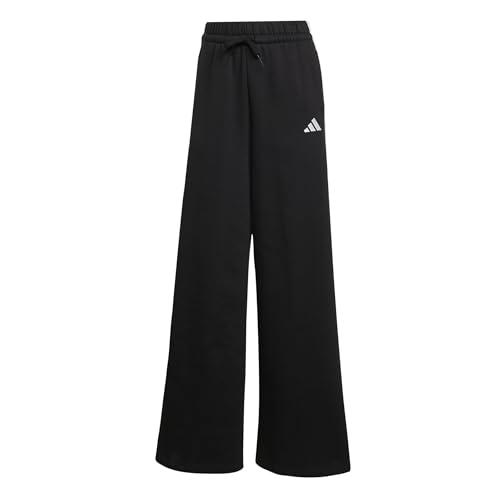 Adidas Pantaloni Sportivi Donna 3-Stripes Fleece Wide Pant, Neri