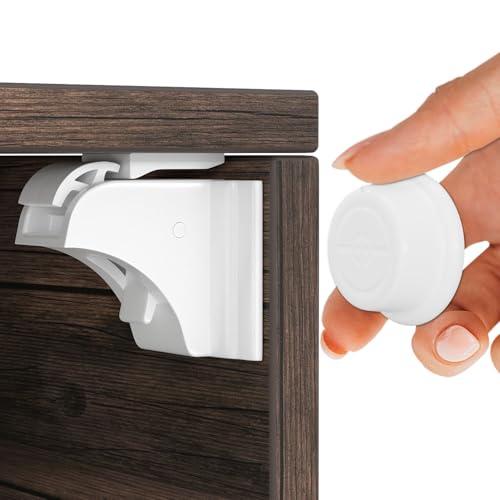 Hoffenbach Blocca Cassetti per Bambini con Chiavi Magnetiche (12 magneti + 3 chiavi)