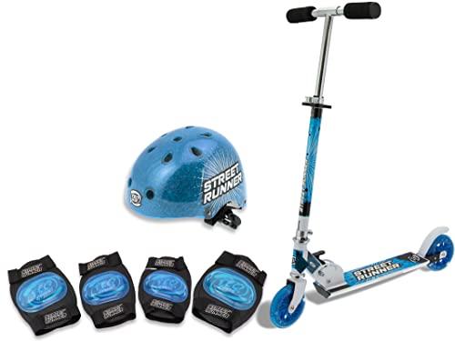 Teorema Giocattoli 52055 - Set Monopattino, Casco e Protezioni Pieghevole Unisex Bambini