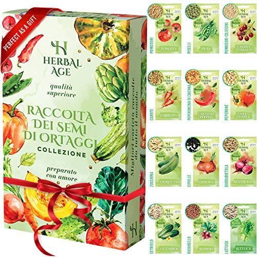 HERBAL AGE Kit Semi Ortaggi - 12 Varietà, 5100 Semi