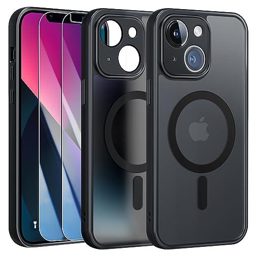 FLLAO Cover Magnetica per iPhone 13 con 2 Pellicole in Vetro Temperato