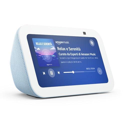 Echo Show 5 (3a generazione) - Schermo intelligente con Alexa - Azzurro - Ricondizionato Certificato