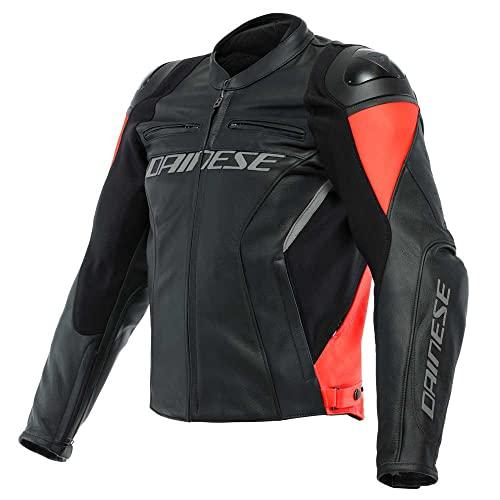 Dainese Racing 4 Giacca in pelle moto Nero/Rosso
