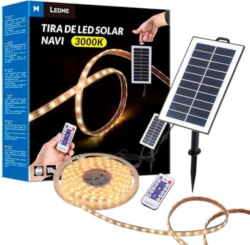 M Ledme - Striscia LED Solare da Esterno 5 Metri con Telecomando