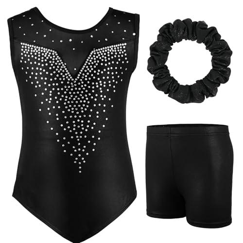 AOOWU Set Ginnastica 3 Pezzi: Body, Pantaloncini e Fascia per Capelli