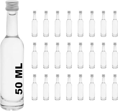 slkfactory - 36 Minibottiglie di Vetro da 50 ml per Liquori e Grappe
