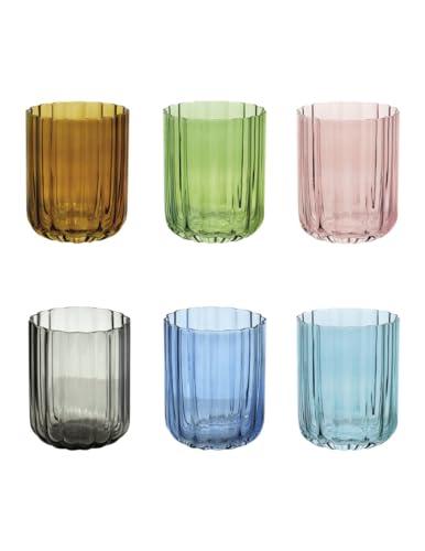 Set 6 Bicchieri Calliope Brandani Colori Assortiti