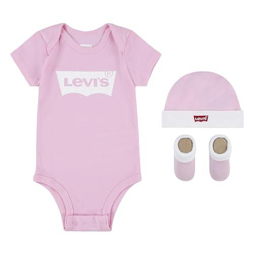Levi's Classic Batwing Set Neonata: Body, Cappello e Calzini Rosa