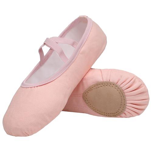 Scarpe da Danza Classica in Tela Rosa