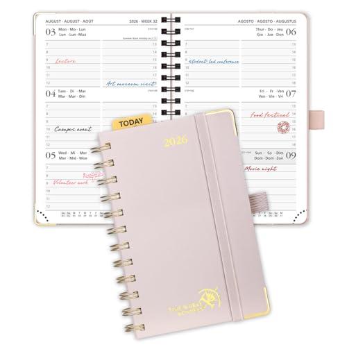 Agenda Settimanale 2026 Poprun - Rosa Chiaro