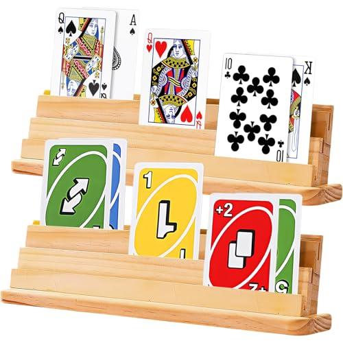 GOMETY Porta Carte da Gioco in Legno - Set da 2