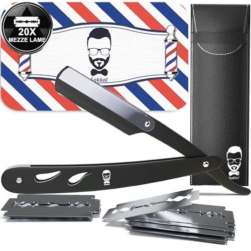 Rasoio a Mano Libera Professionale con 20 Mezze Lamette