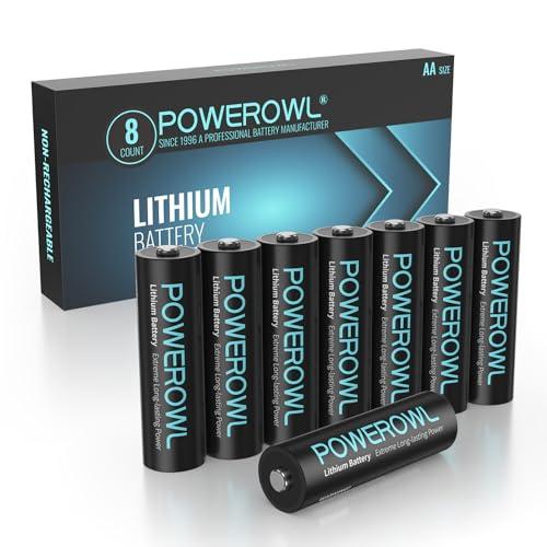 Powerowl Batterie AA Litio 1.5V (8 Pezzi)