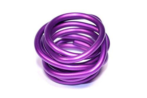 Anello Artigianale Nodo Lunare Viola in Alluminio Anodizzato