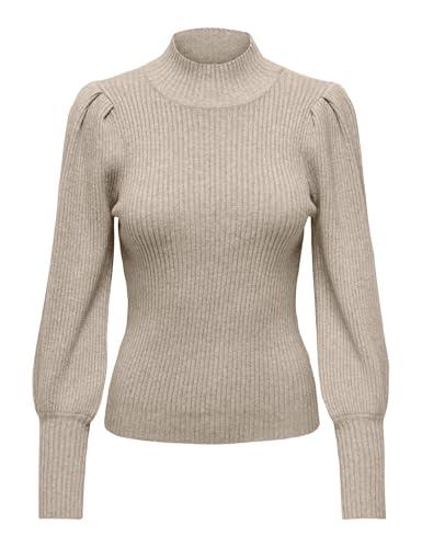 Only Onlkatia L/S - Maglione con Collo Alto da Donna, Mocha Meringue