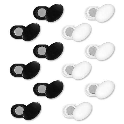Tinoaly 10 Paia di Porta Pettorali Magnetici, Stile Ovale con Angoli Arrotondati Clip per Corsa Marathon e Triathlon Attrezzatura Sportiva