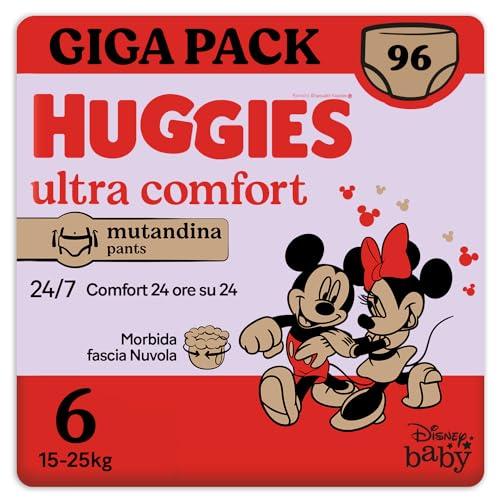 Huggies Little Movers Pannolini Mutandina Taglia 6, Ultra assorbente, Protezione completa, 96 Pz